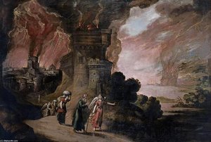 Lot And His Daughters — Juan De La Corte