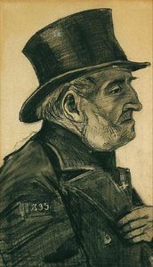 An Almshouse Man In A Top Hat — Vincent Willem Van Gogh, Realism