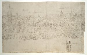 St Paul's Cathedral - From The London Panorama — Anthonis Van Den Wyngaerde