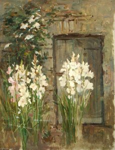 Gladioli Near A Door — Benjamin Haughton