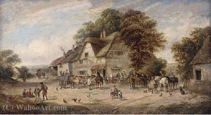 A Busy Village Scene — Georgina Lara