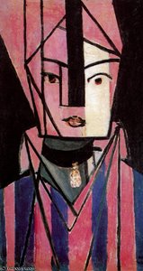 Tête Blanche Et Rose Huile Sur Toile Paris, Musée National D'art Moderne — Henri Matisse