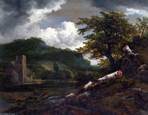 A Landscape With A Ruined Building — Jacob Isaackszoon Van Ruisdael