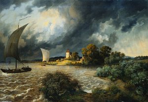 Thunderstorm In The Area Of The Village Kaditz — Ernst Ferdinand Oehme