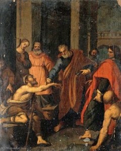 Saint Peter And Saint John Healing A Cripple At The Entrance To The Temple — Lodovico Cardi (cigoli), Baroque
