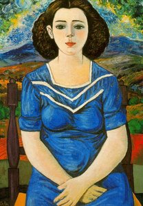 Portrait Of Seated Brunette — Rafael Zabaleta Fuentes