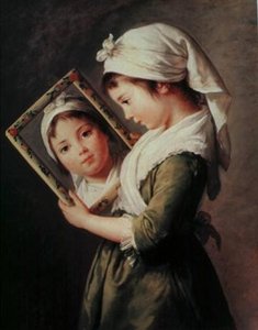 Julie Le Brun With A Mirror — Louise Élisabeth Vigée Le Brun