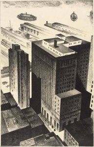 Backyards Of Broadway — Louis Lozowick