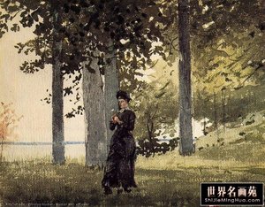 Woman With A Flower — Winslow Homer
