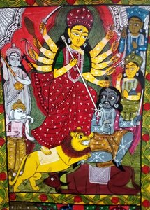 Patachitra Of Durga — Rahim Chitrakar