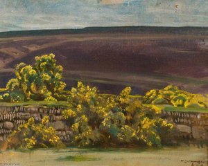 An Exmoor Landscape With Gorse — Sir Alfred James Munnings