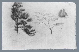 Pine Tree, Dogwood, And Sailboat — Arthur B. Davies