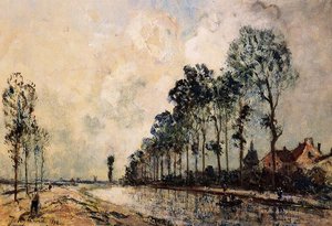 The Oorcq Canal, Aisne — Johan Barthold Jongkind