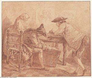 Young Artists In The Studio — Hubert Robert