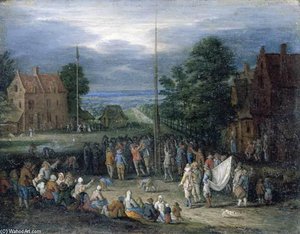 Village Scene — Pieter Gijsels