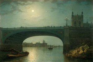 Westminster Bridge By Moonlight