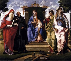 Virgin And Child Enthroned With Saints — Benedetto Diana
