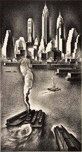Mural Study Lower Manhattan — Louis Lozowick