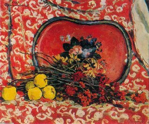 Still Life. Red Tray And Ash. — Pyotr Konchalovsky