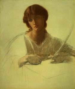 Study For 'the Blessed Damozel' — Dante Gabriel Rossetti, Pre-raphaelite Brotherhood