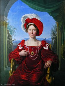 Portrait Of Auguste Von Hessen-kassel — Friedrich Bury