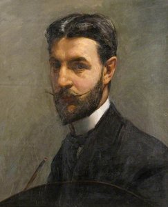 Self Portrait With Palette — Albert Ranney Chewett