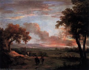 Southern Landscape At Twilight — Marco Ricci, Baroque Landscape