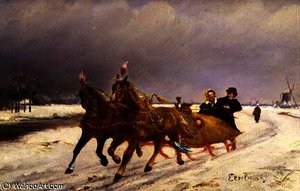 Horse Drawn Sleigh — Otto Eerelman, Realism