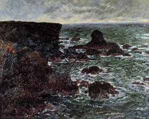 Rocky Coast And The Lion Rock, Belle-ile — Claude Monet
