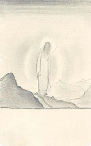 Sketch Of Christ Amidst Mountains — Nicholas Roerich, Symbolism