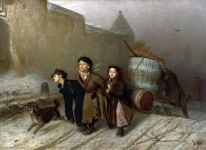 Troika. Apprentice Workmen Carrying Water — Vasily Grigoryevich Perov