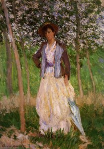The Stroller (suzanne Hoschede) (also Known As Taking A Walk) — Claude Monet