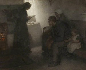 The Girl And The Letter — Harold Knight