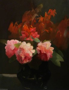 Flowers in a Dark Vase