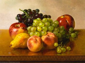 Still Life With Apples, Grapes, Peaches And Pear — Robert Spear Dunning