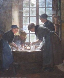 In The Wash House — Anna Elizabeth Klumpke, Realism
