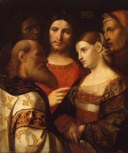 Christ And The Woman Taken In Adultery — Palma Vecchio
