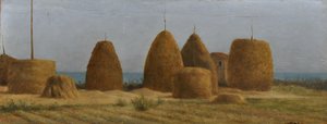 Haystacks In Castiglioncello — Raffaello Sernesi