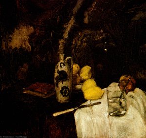 Les citrons et la bouteille de Schiedam Huile sur Toile New York, Museum of Modern Art