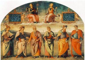 Prudence And Justice With Six Antique Wisemen — Vannucci Pietro (le Perugin), High Renaissance