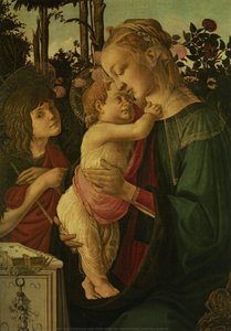 The Madonna And Child With The Infant Saint John The Baptist — Sandro Botticelli, Early Renaissance