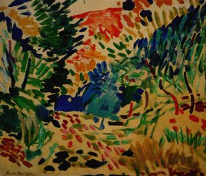 Paysage À Collioure Huile Sur Toile - (39x46) — Henri Matisse