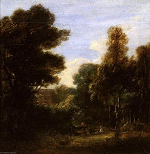 A Woody Landscape — Sir David Wilkie, Romantic Landscape Painting