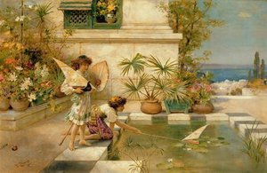 Children Playing With Boats — William Stephen Coleman