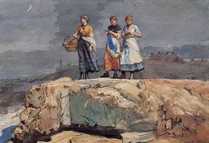 Where Are The Boats. (also Known As On The Cliffs) — Winslow Homer