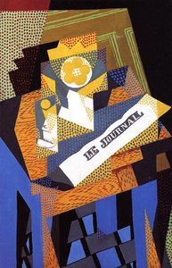 Newspaper And Fruit Dish — Juan Gris