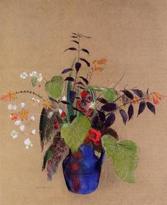Flowers In A Blue Jug — Odilon Redon
