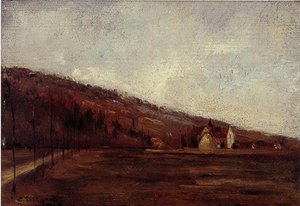 Study For The Banks Of Marne In Winter — Camille Pissarro