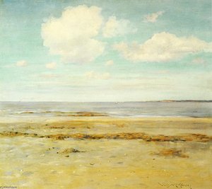 The Deserted Beach — William Merritt Chase, American Impressionism