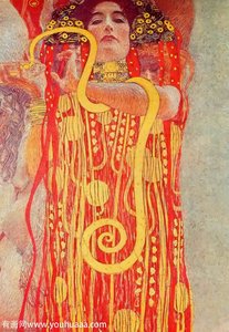 University Of Vienna Ceiling Paintings (medicine), Detail Showing Hygieia — Gustav Klimt